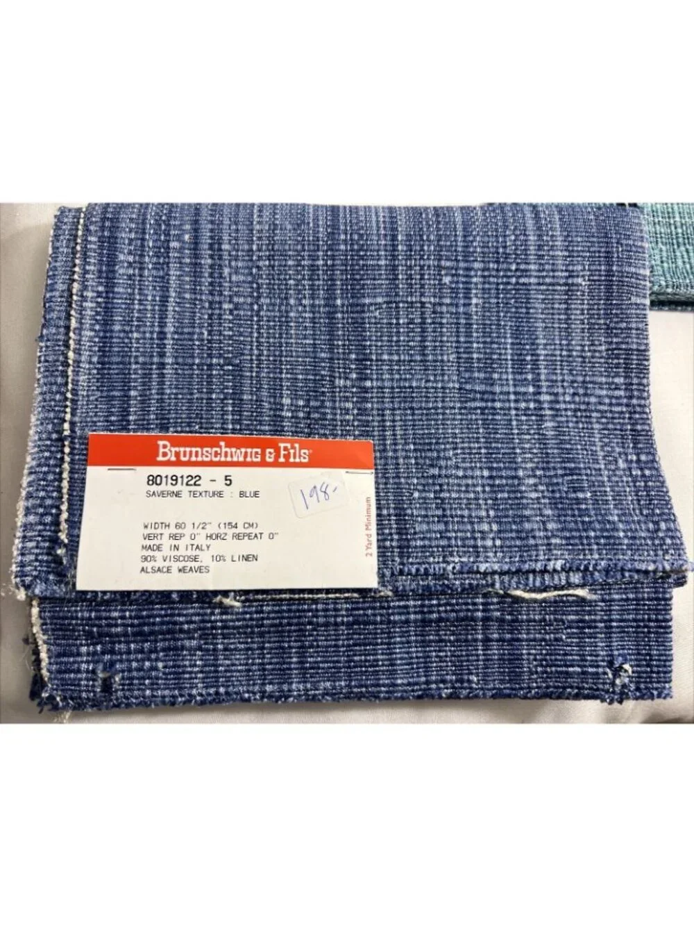 Lot of 4 Brunschwig & Fils Saverne Texture Upholstery Remnant Fabric